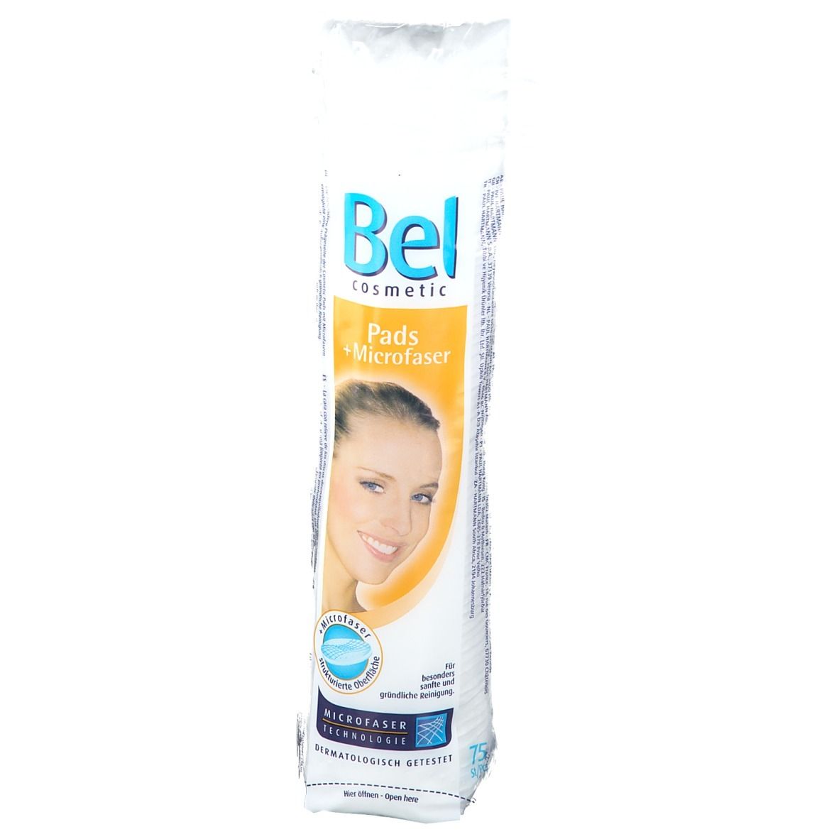 Paquet de tampons de coton Bel cosmetic. Pads + Microfibre. Visage de femme. Testé dermatologiquement.