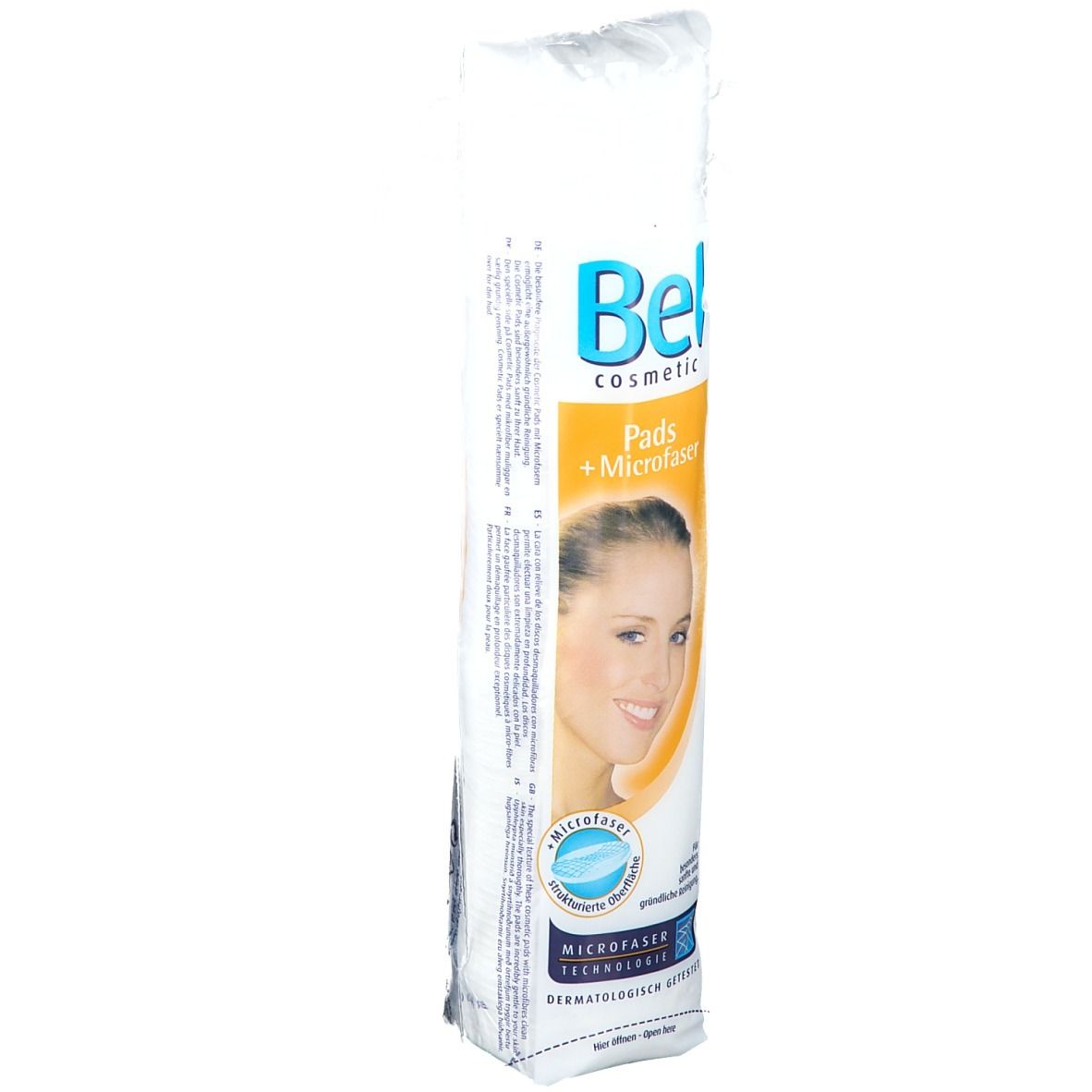 Paquet de tampons de coton Bel cosmetic. Pads + Microfibre. Visage de femme. Testé dermatologiquement.