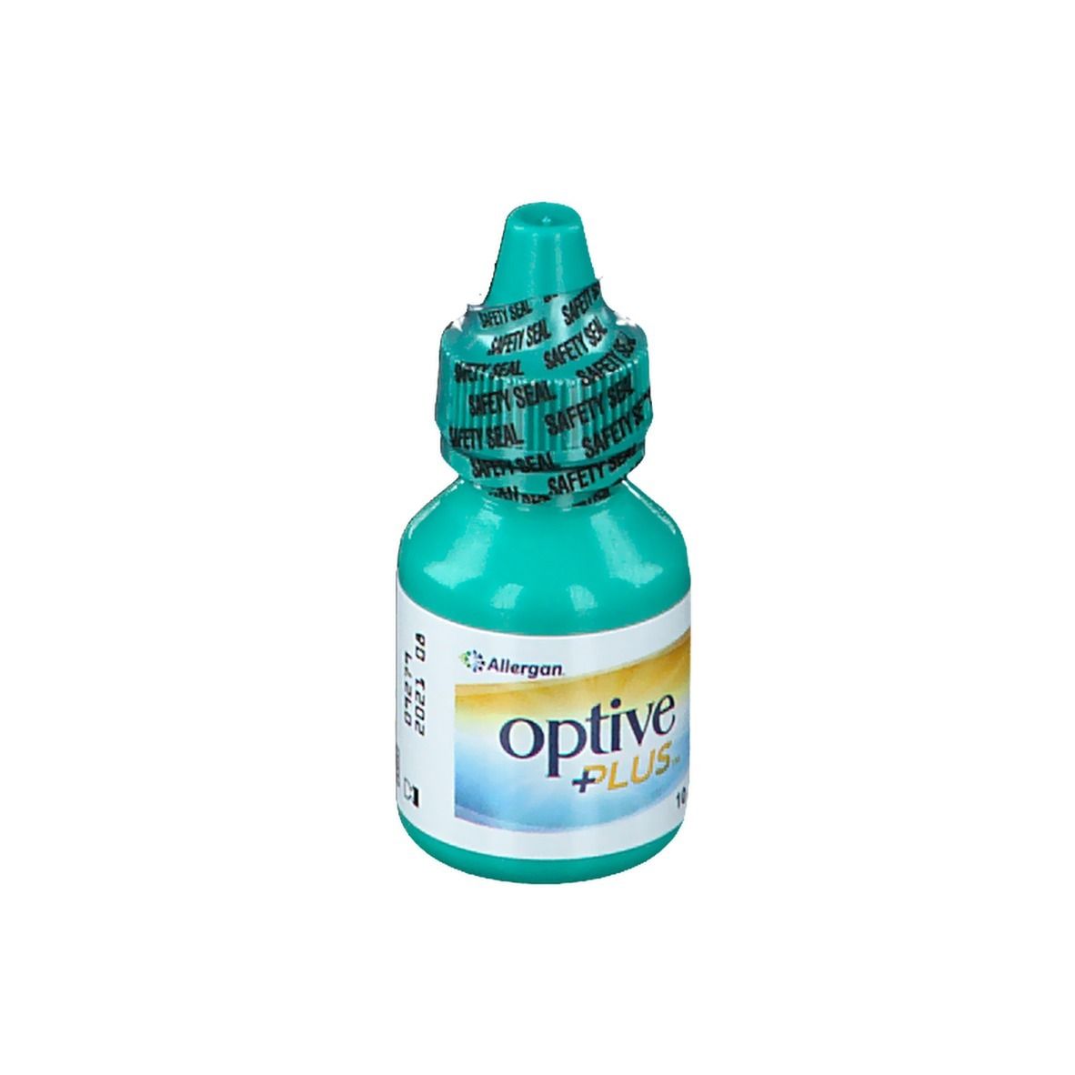 Groene fles met geel etiket. Tekst in meerdere talen. Fabrikant: Allergan. 10 ml.