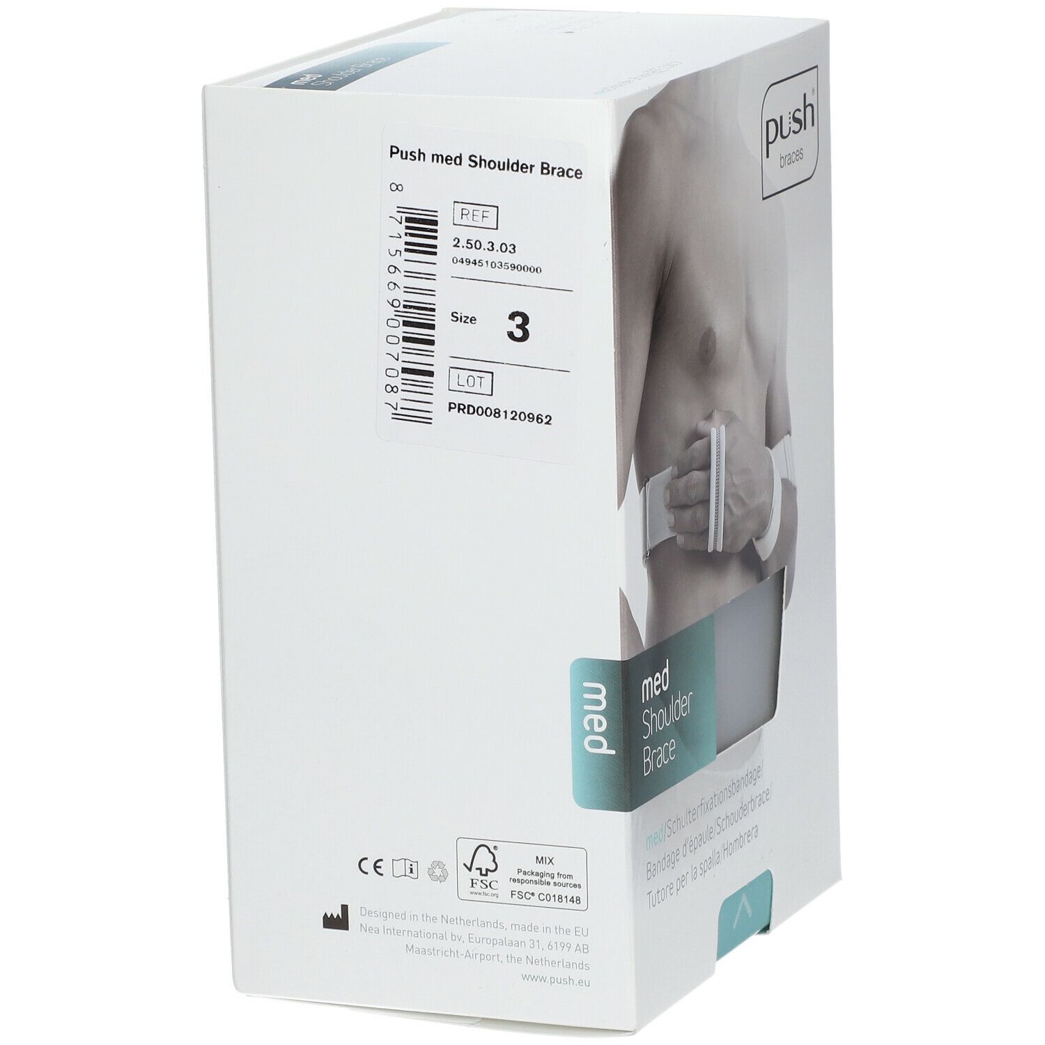 Push MED Schouderbrace 105-140cm T3 1 St Bandage(s)