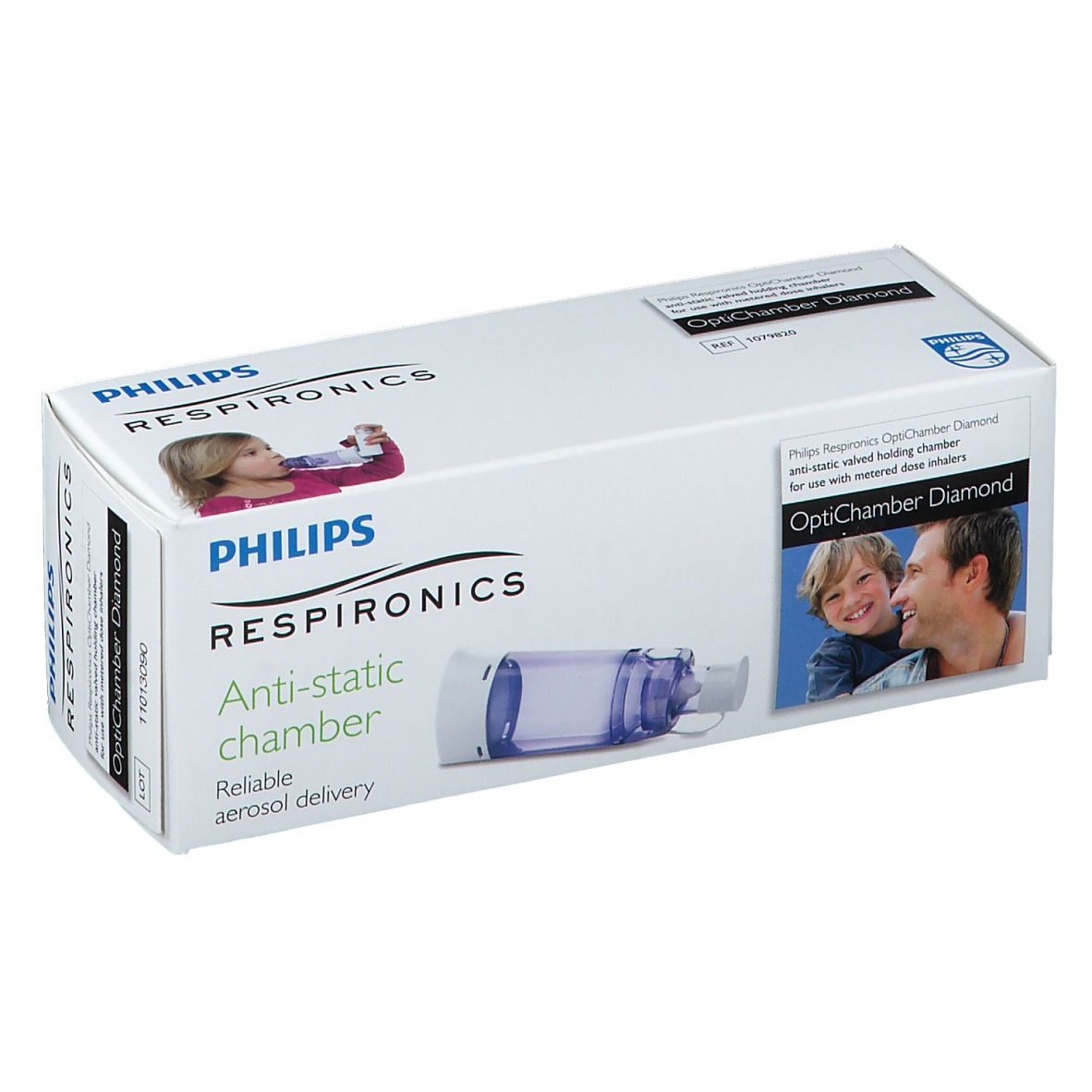 Philips OptiChamber Diamond Chambre d’inhalation antistatique​