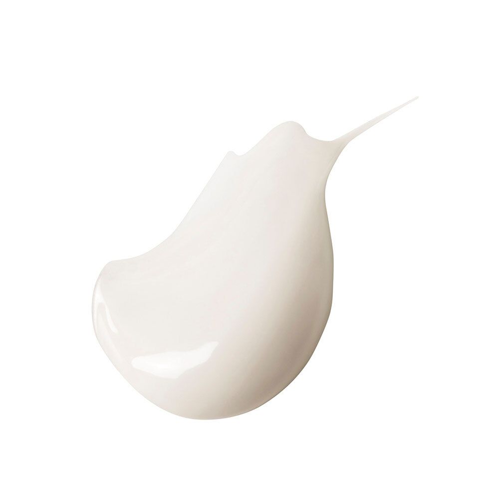 Witte crèmetextuur. Gladde, romige consistentie.
