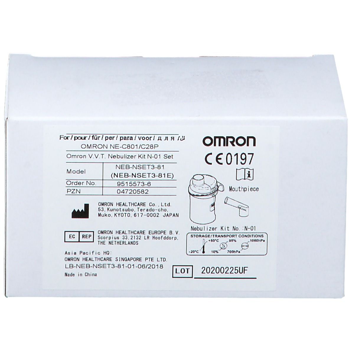 Omron Nébuliseur Set N-01 + Embout buccal C801Kd