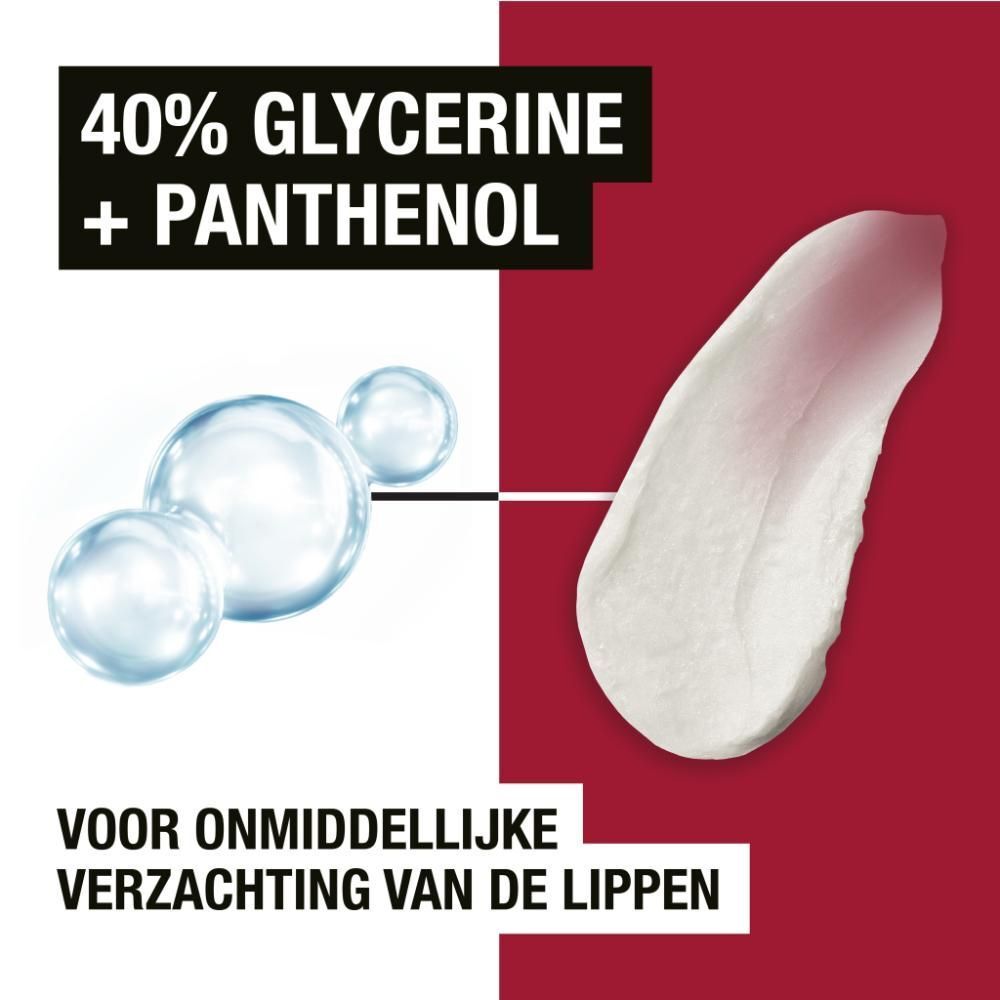 Producttekst: 40% Glycerine + Panthenol. Afbeelding van bolletjes en crème.