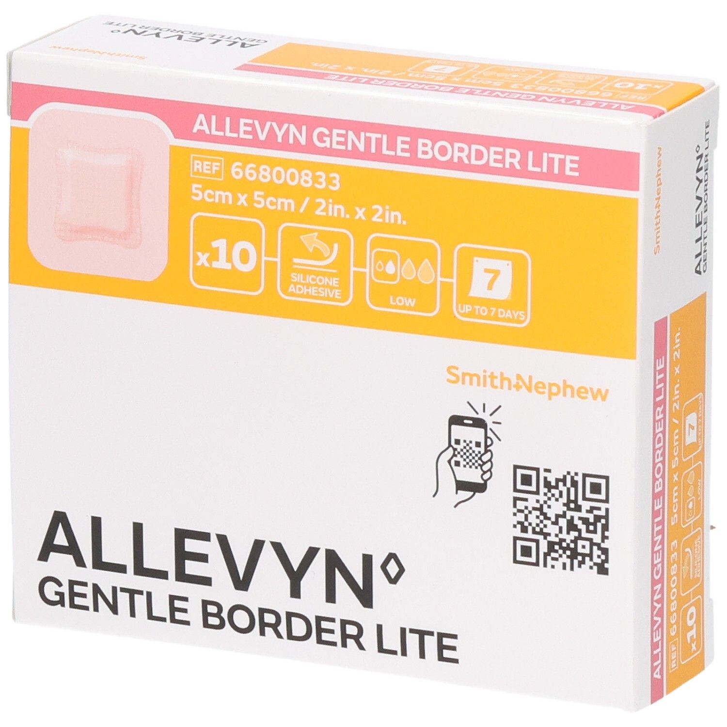 smith & nephew ALLEVYN Gentle Border Lite Schaumverband 5 x 5 cm