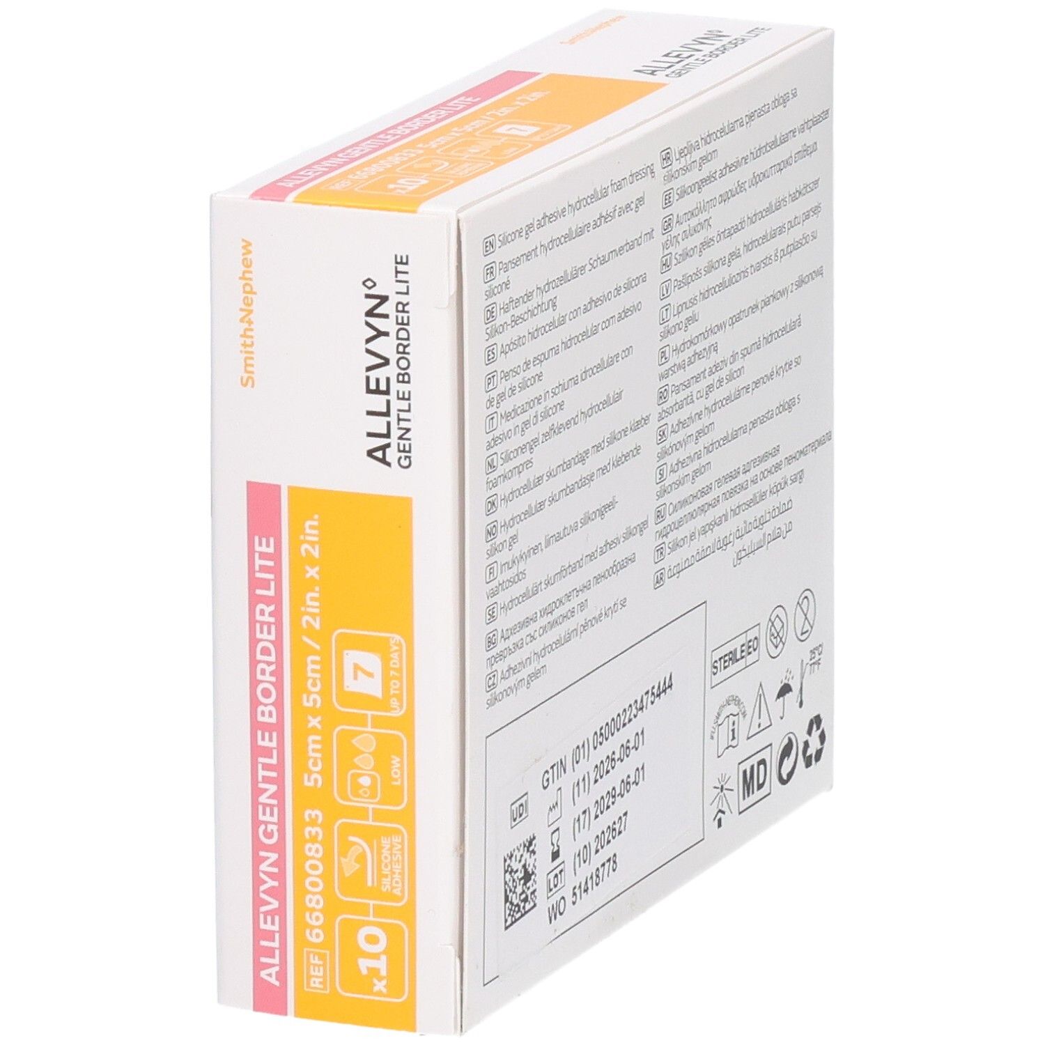 smith & nephew ALLEVYN Gentle Border Lite Schaumverband 5 x 5 cm