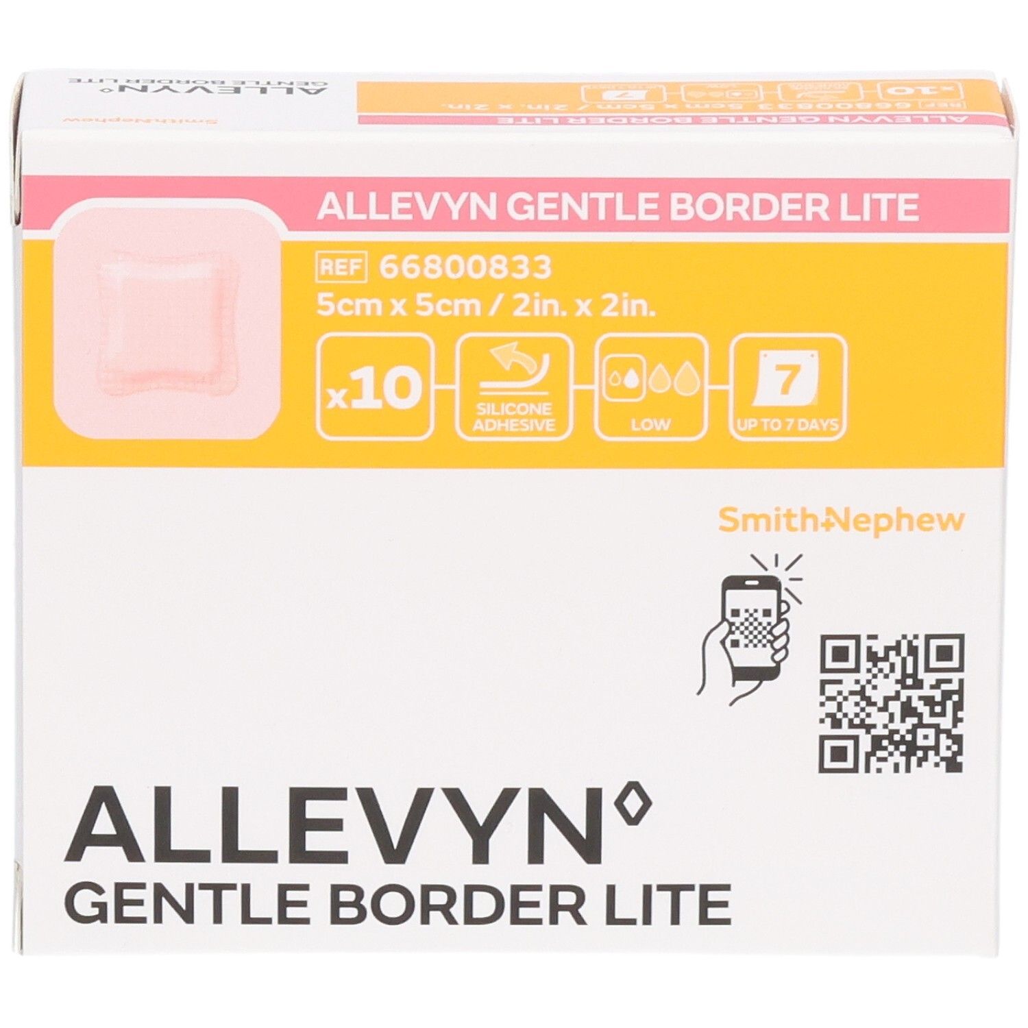 smith & nephew ALLEVYN Gentle Border Lite Schaumverband 5 x 5 cm