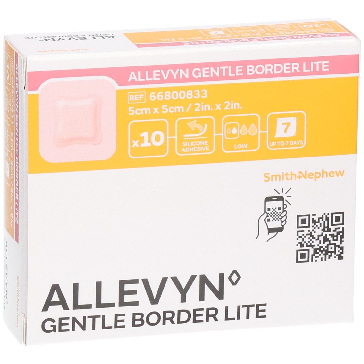 smith & nephew ALLEVYN Gentle Border Lite Schaumverband 5 x 5 cm