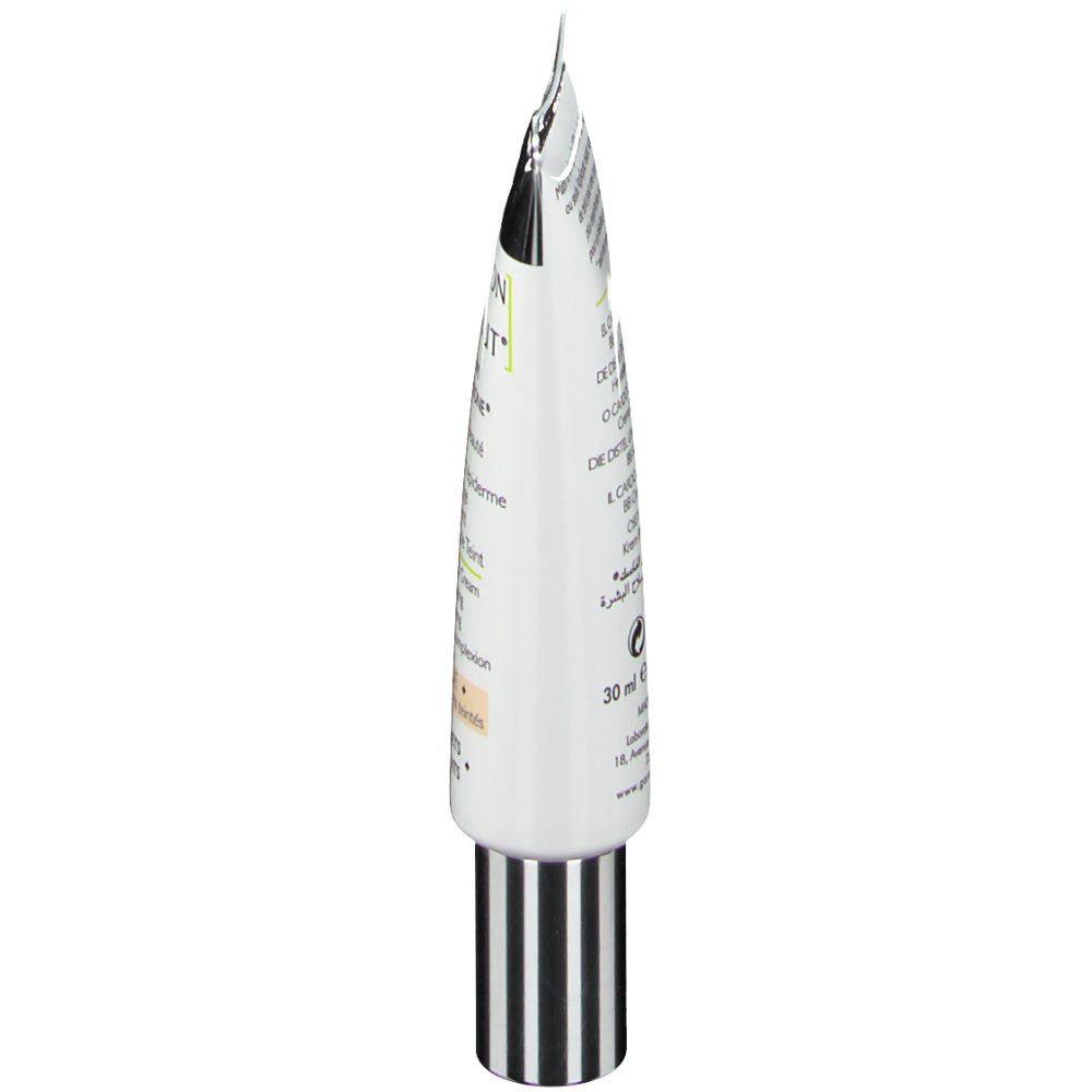 Weiße Tube mit silbernem Schraubverschluss, 30 ml Inhalt.