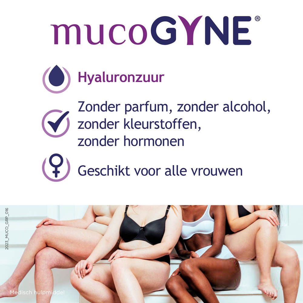 Arts met patiënt. Tekst: Deskundig merk in gynaecologie. Medisch hulpmiddel. Doeltreffendheid bewezen door klinische studies.