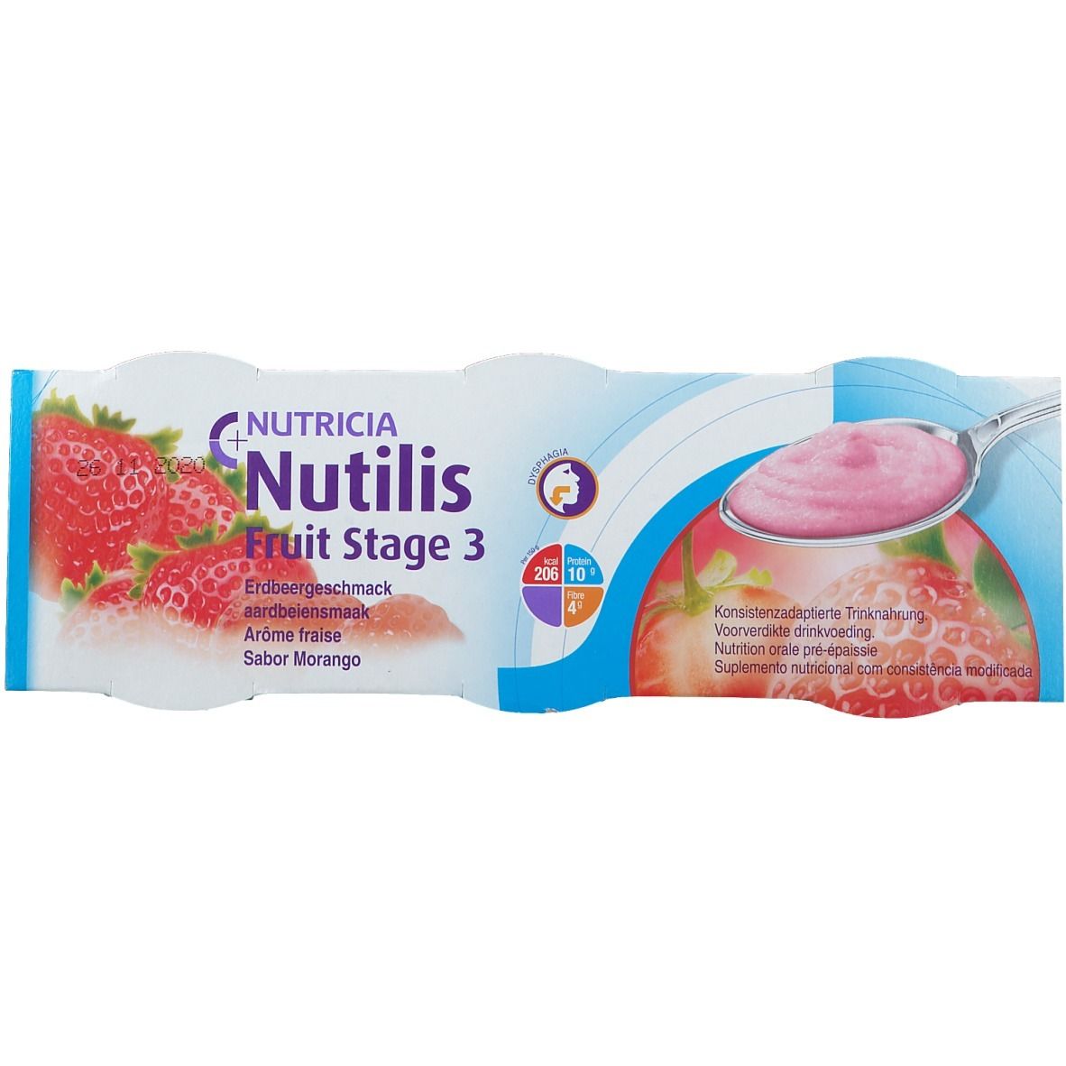 Nutricia Nutilis Fruit Stage 3 Erdbeergeschmack 3x150 g shopapotheke.ch
