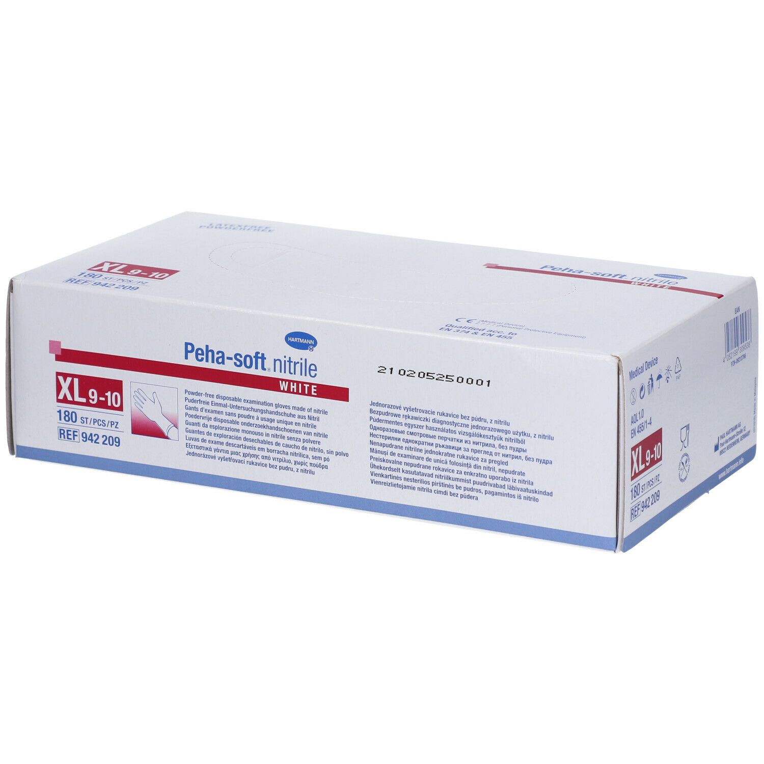 Peha-soft® nitrile white puderfrei unsteril Untersuchungshandschuhe Gr. XL 9-10