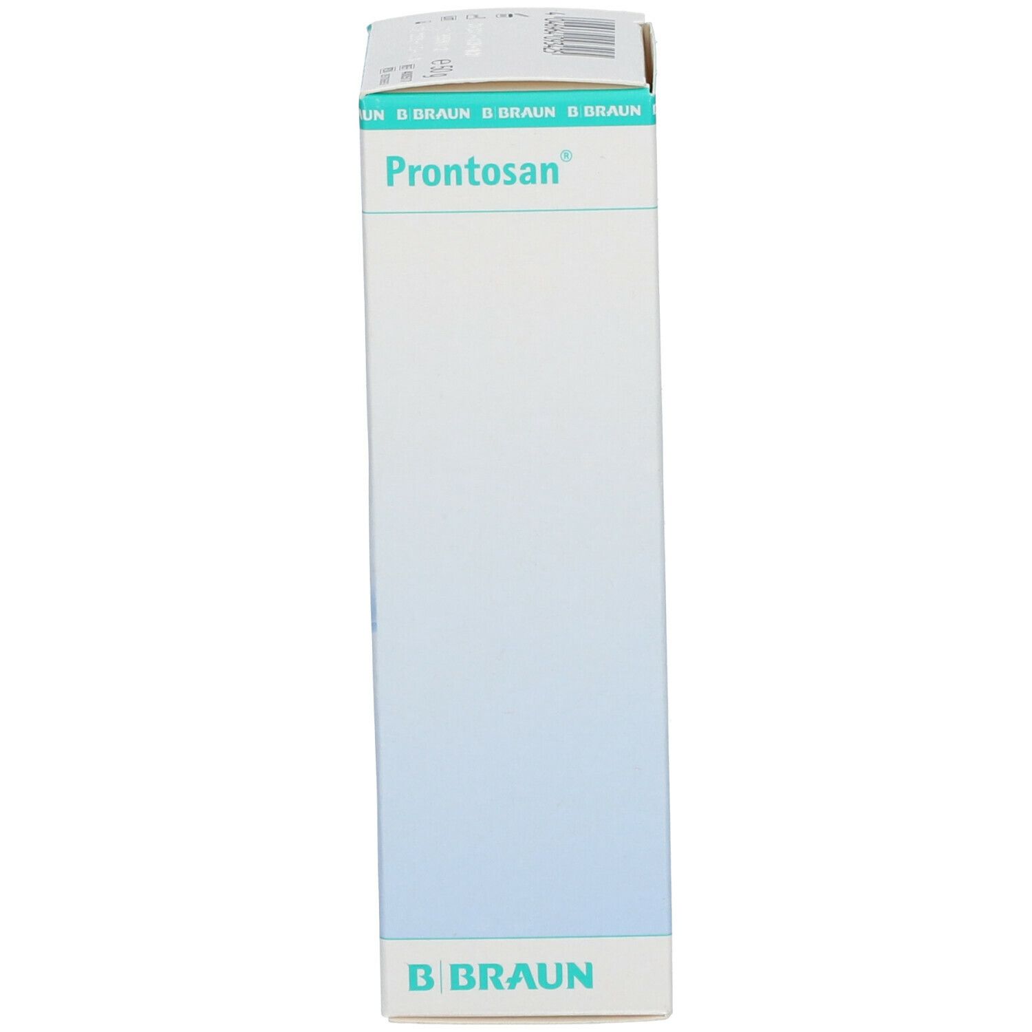 Côté de la boîte "Prontosan". Marque B. Braun. Marquage CE.