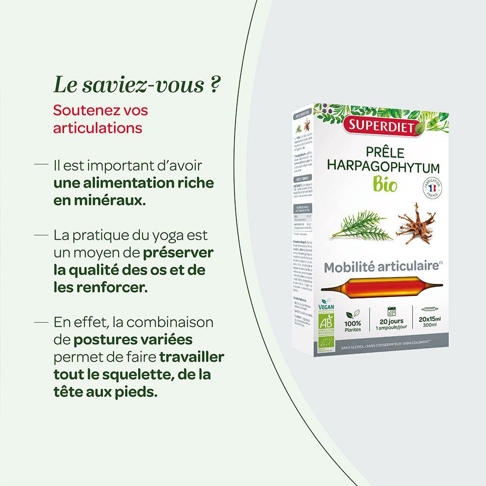Boîte Super Diet Duivelsklauw Bio Articulations. Certification Bio, 300 ml.