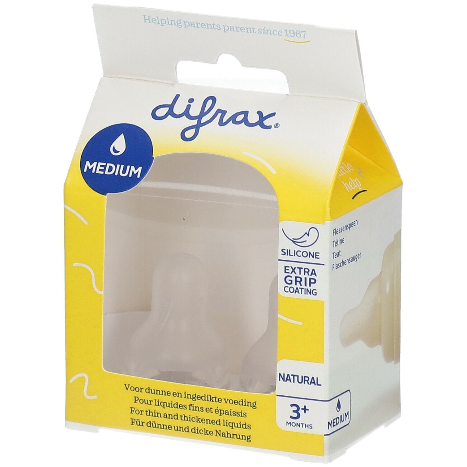 Difrax Zuigspeen Natural Medium 672 2 St Sauger