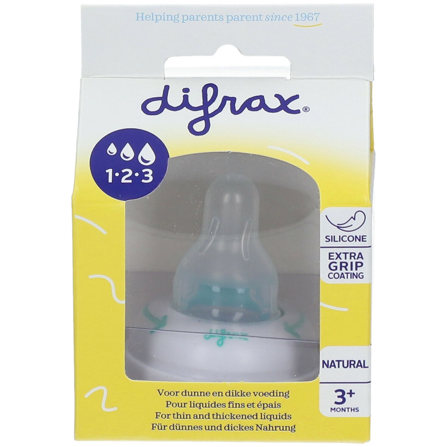 difrax® Natural 1-2-3-Ring für die S-Babyflasche +3m