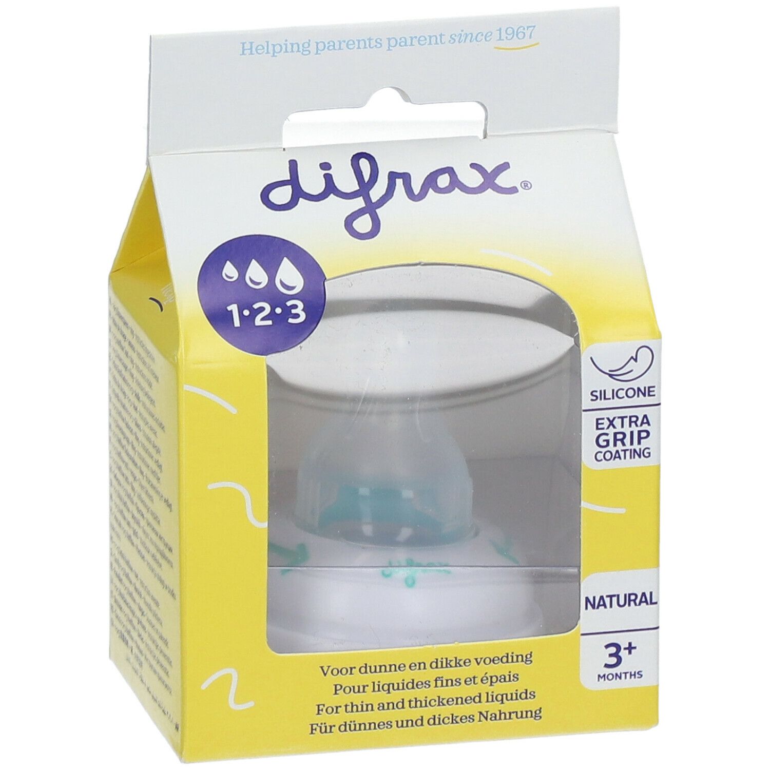 difrax® Natural 1-2-3-Ring für die S-Babyflasche +3m