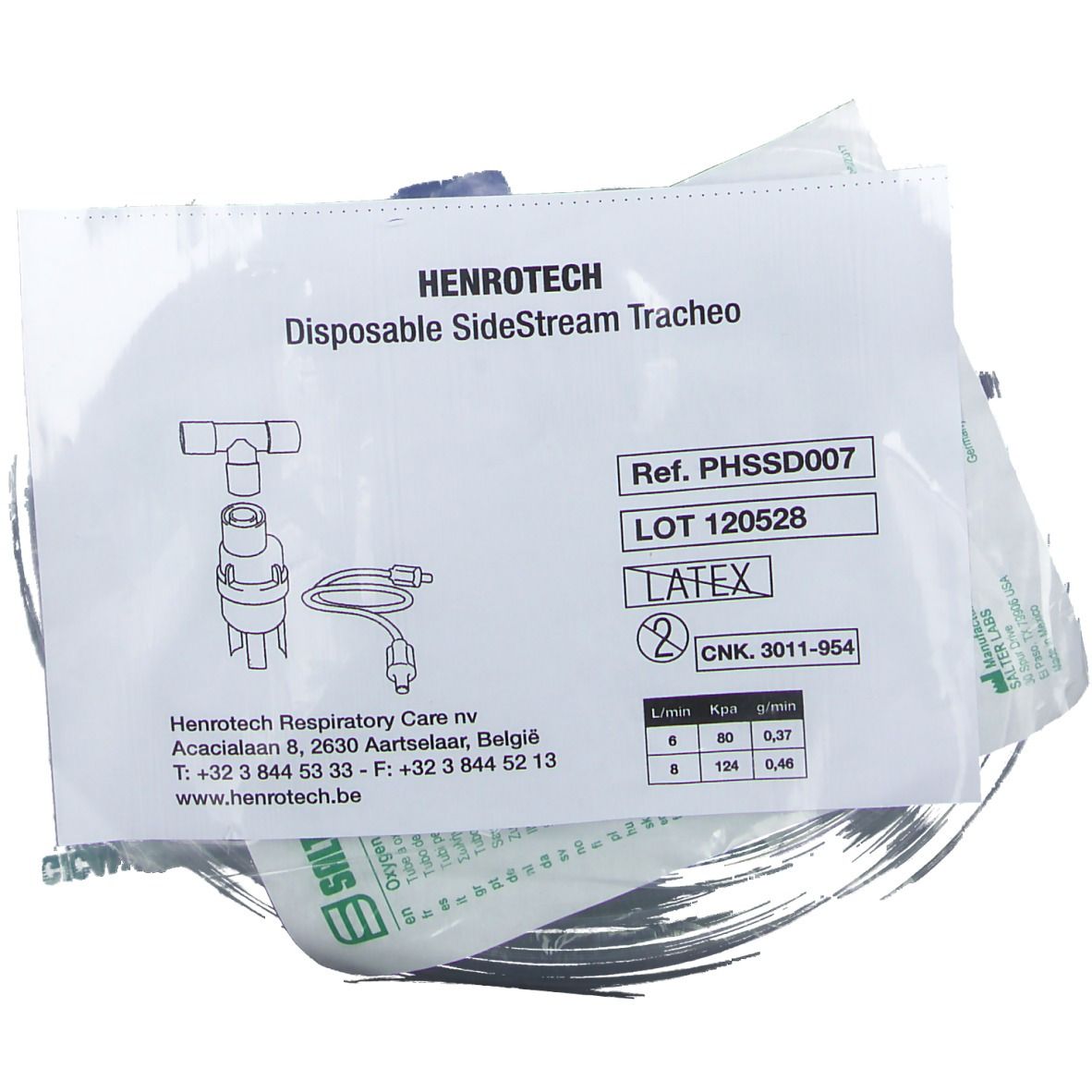 Henrotech Disposable Sidestream Tracheo Set Adultes