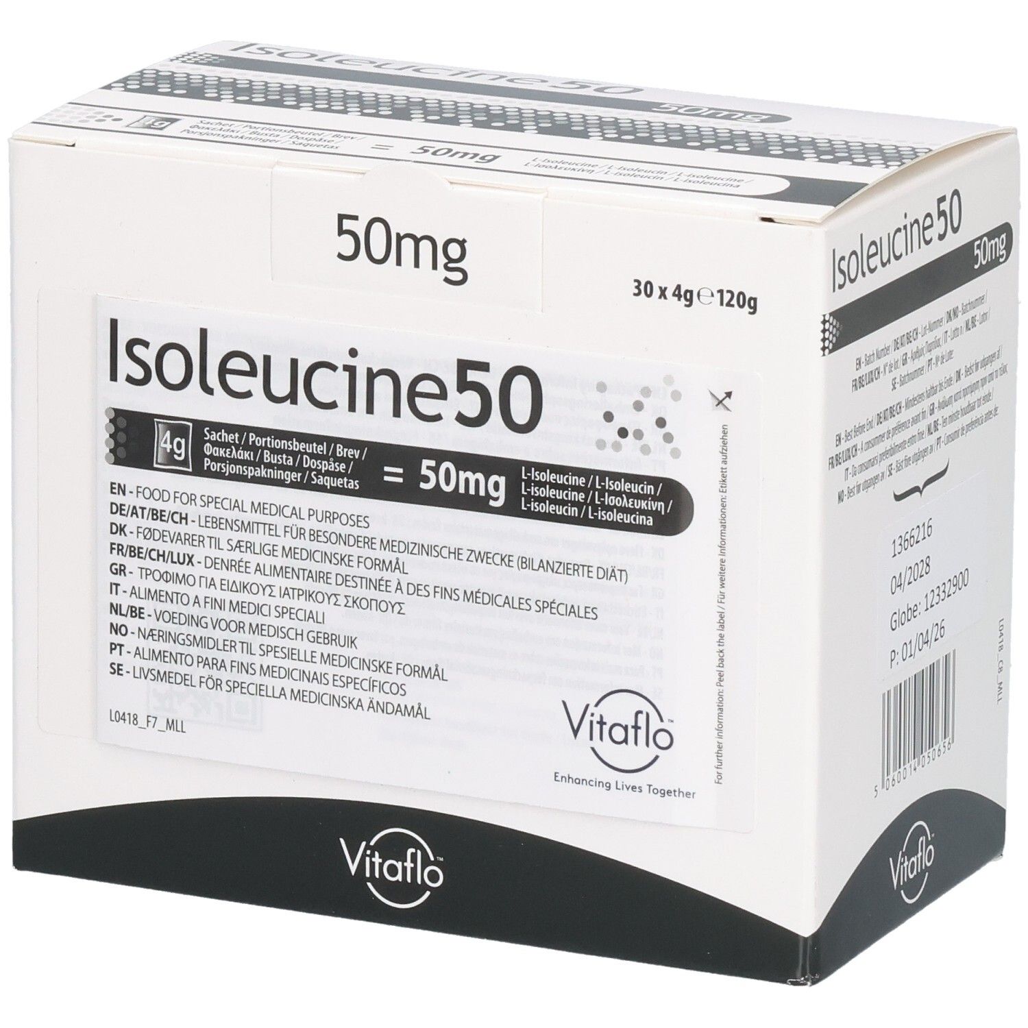 Vitaflo Soleucine 50 4G Poeder 30 Zakje