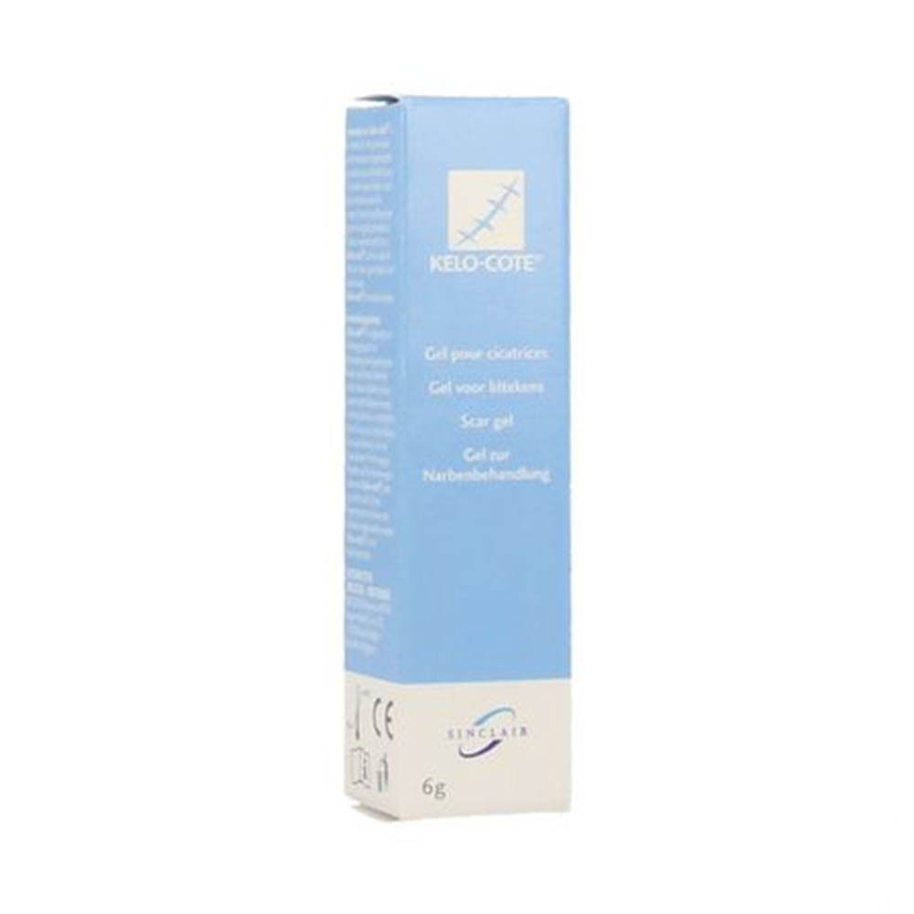 Blauw-witte doos met KELO-COTE®-logo en productnamen in meerdere talen. 6g.