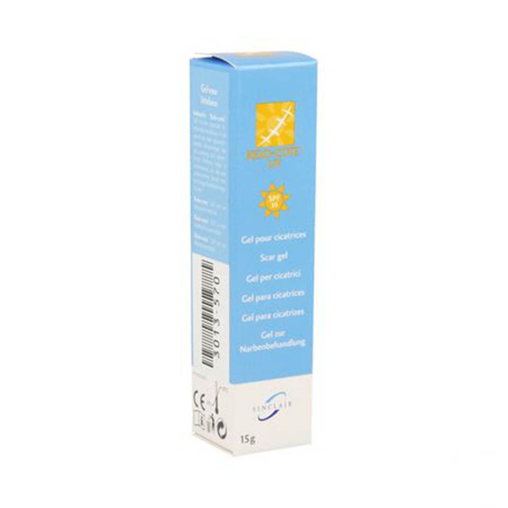 Tube de gel Kelo-Cote UV. Tube bleu avec informations et logo. 15g.