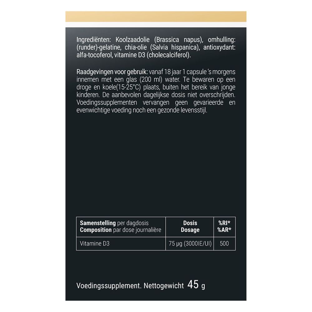 Productverpakking: doos. Opschrift: D-ixX 1000. 120 capsules.