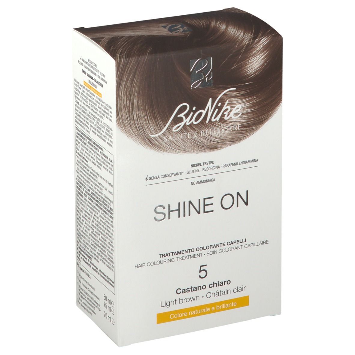 BioNike Shine ON 5 Châtain clair Soin colorant capillaire