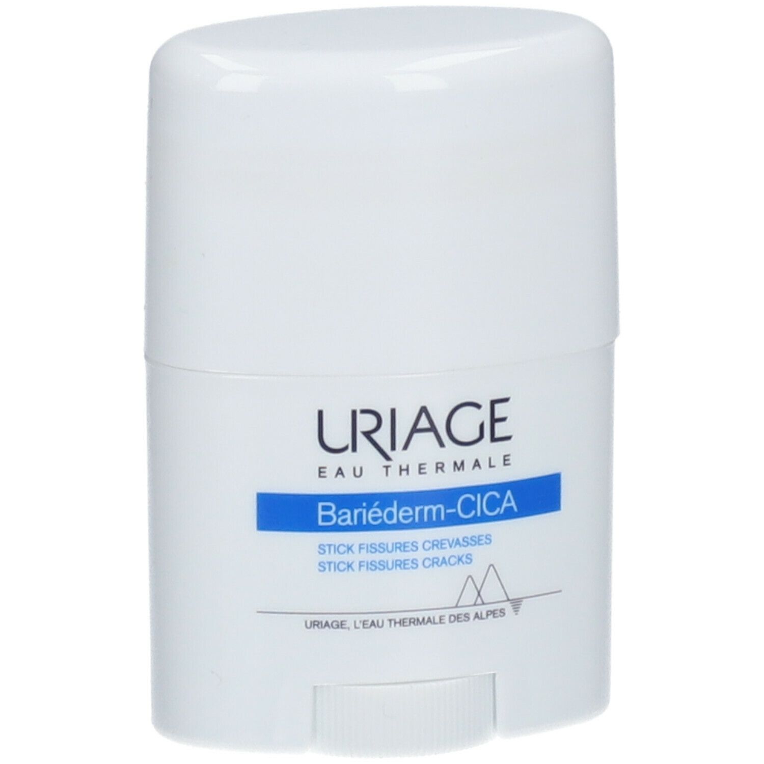 Stick blanc Uriage BARIÉDERM-CICA. Inscription bleue.