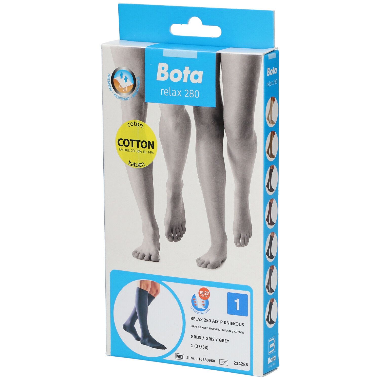 Bota Relax 280 Coton AD +P Gris Taille 1