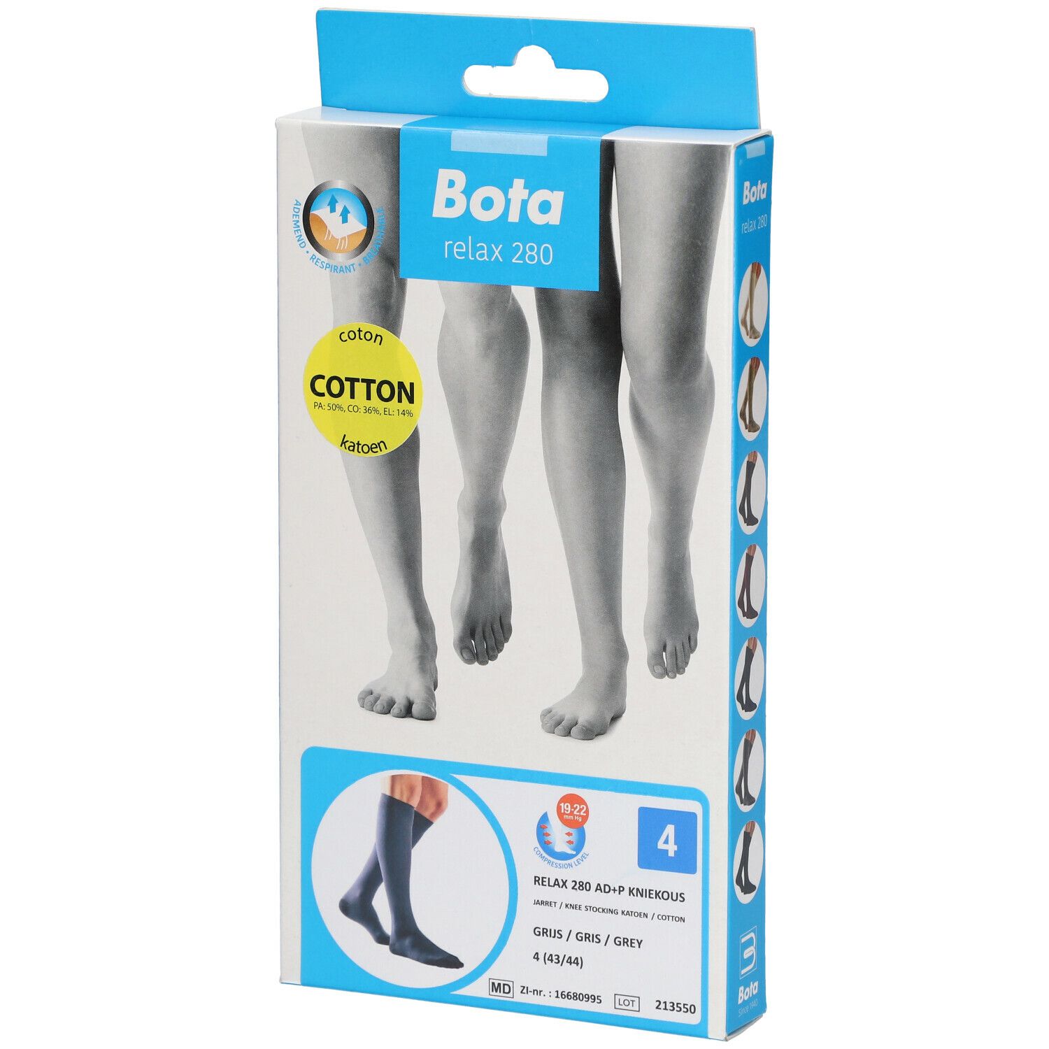 Bota Relax 280 Coton AD +P Gris Taille 4