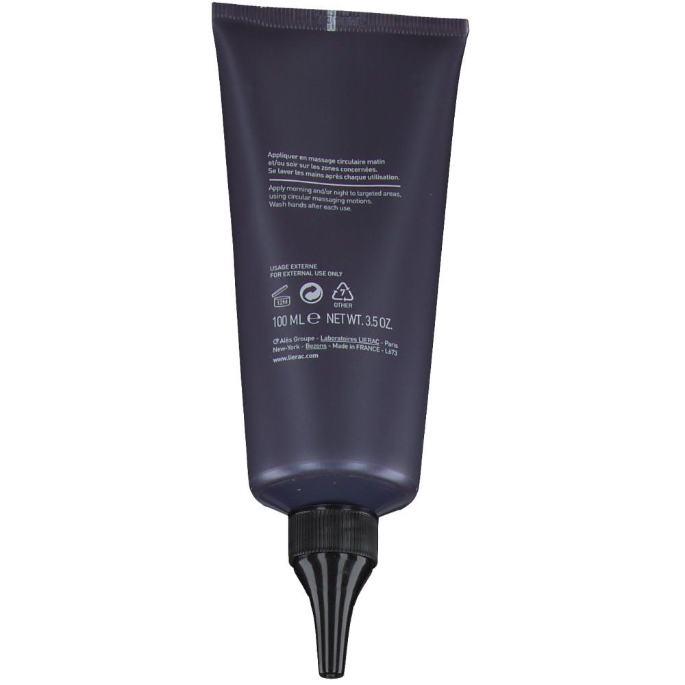 Tube bleu foncé avec applicateur noir. Texte en français. "USAGE EXTERNE" et "100 ml NET WT. 3.5OZ" visibles.