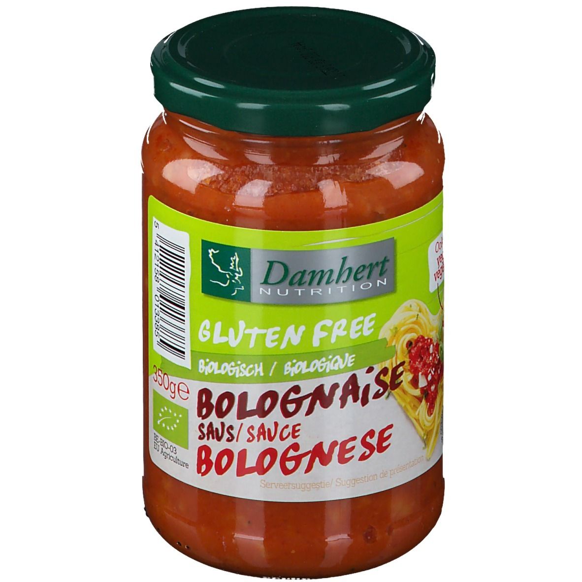 Damhert vegetarische Bolognese-Sauce glutenfrei 350 g - Shop Apotheke