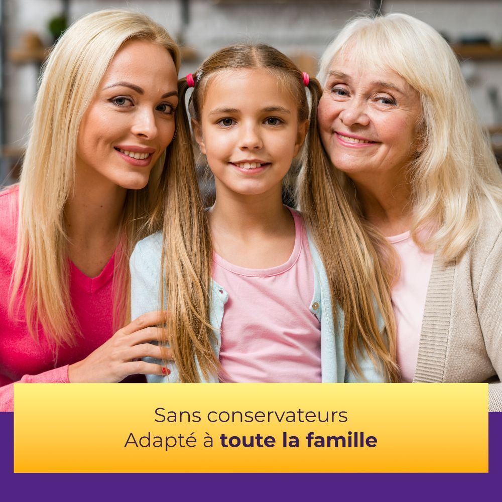 Trois femmes. Texte en français: Sans conservateurs. Adapté à toute la famille.