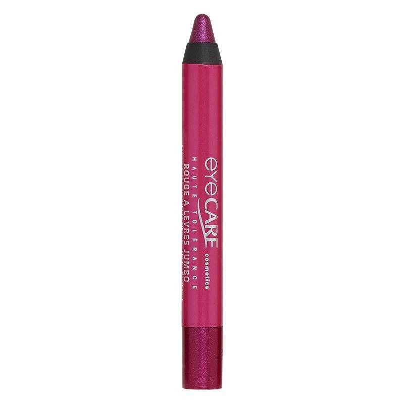 Crayon rose. Inscription: Eye Care Cosmetics. Jumbo Rouge à lèvres. Haute tolérance.
