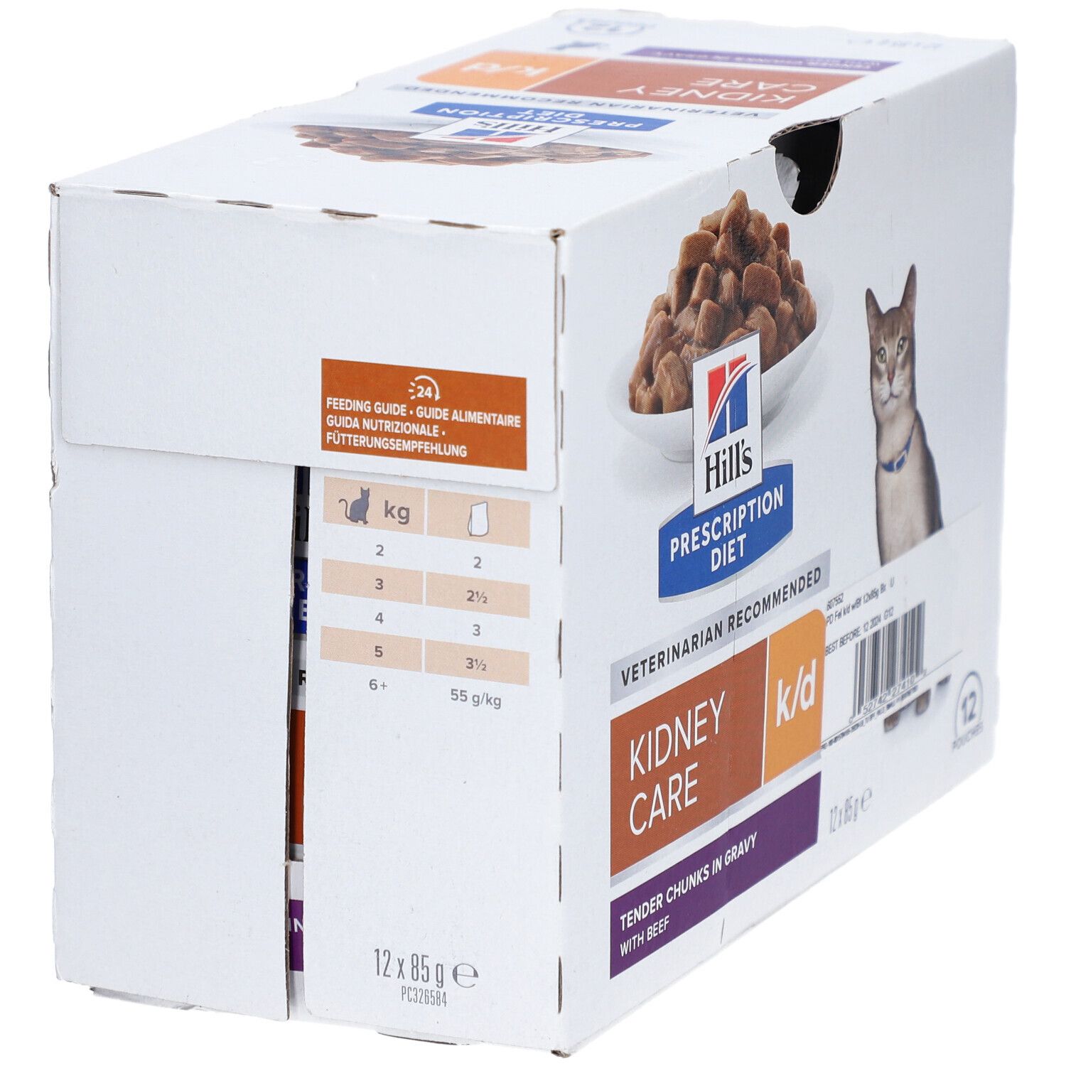 Hill's Feline Prescription Diet KD Beef 12x85 g Beutel