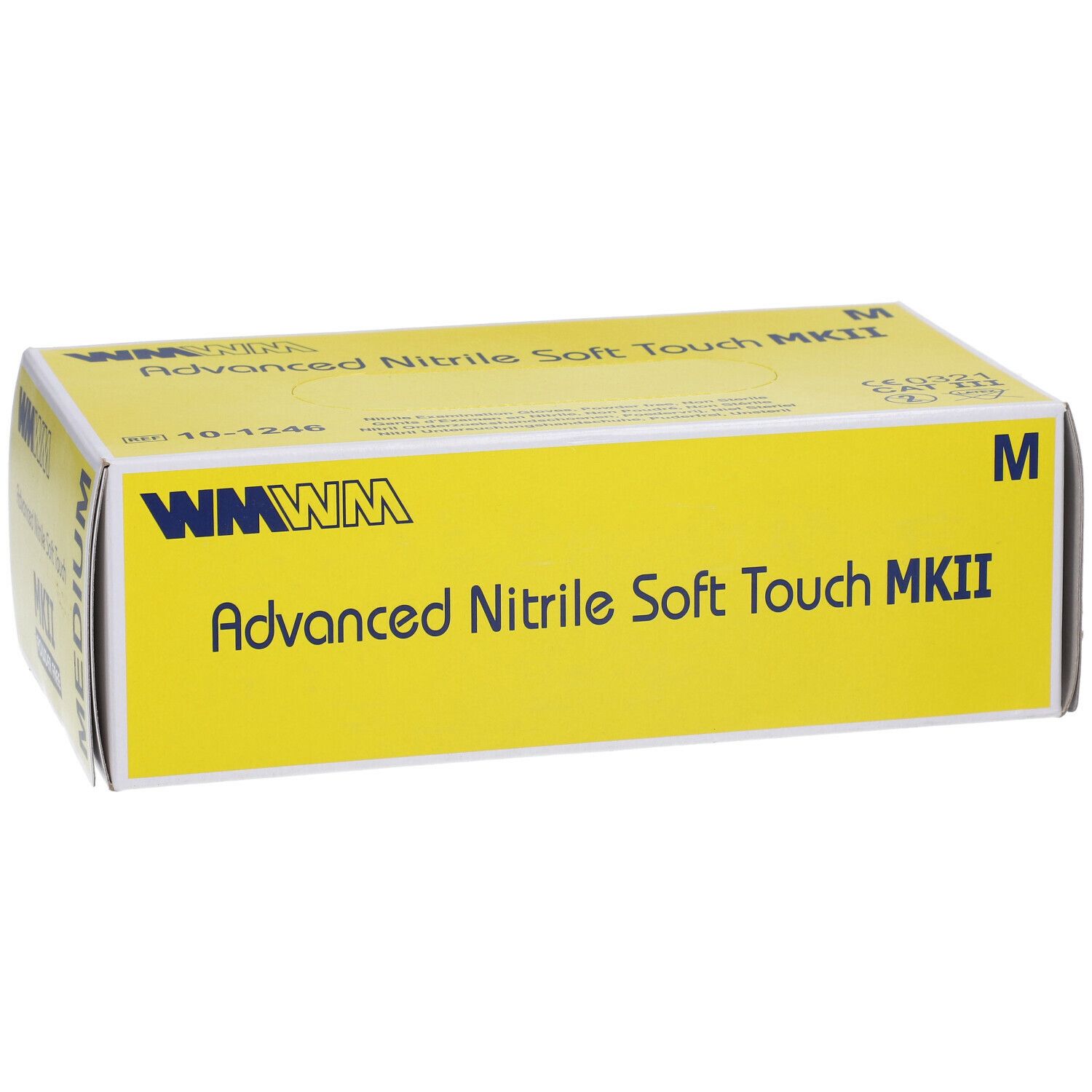 Boîte jaune "WM Advanced Nitrile Soft Touch MKII". Taille M.