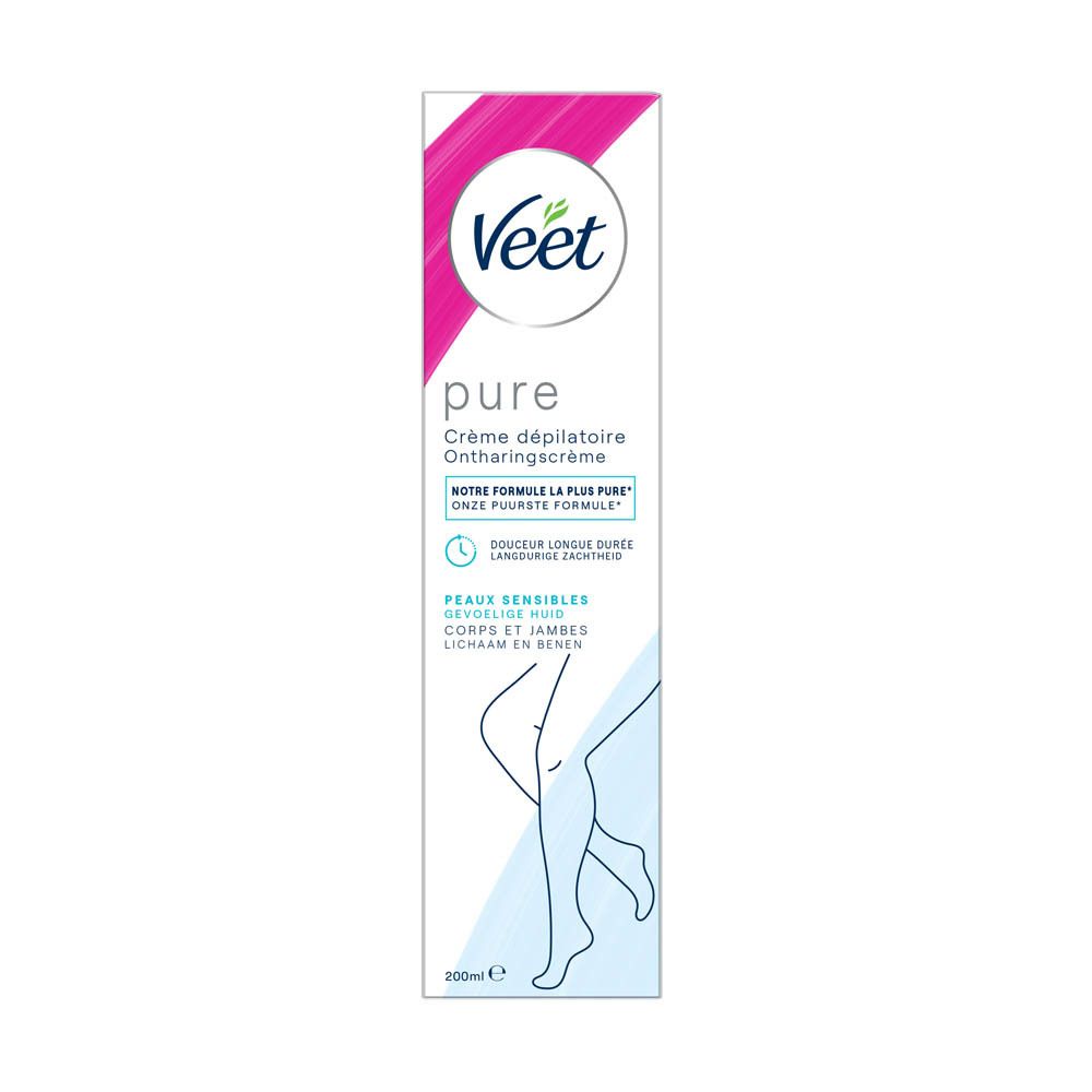 Veet Pure Ontharingscrème Lichaam en Benen Gevoelige Huid