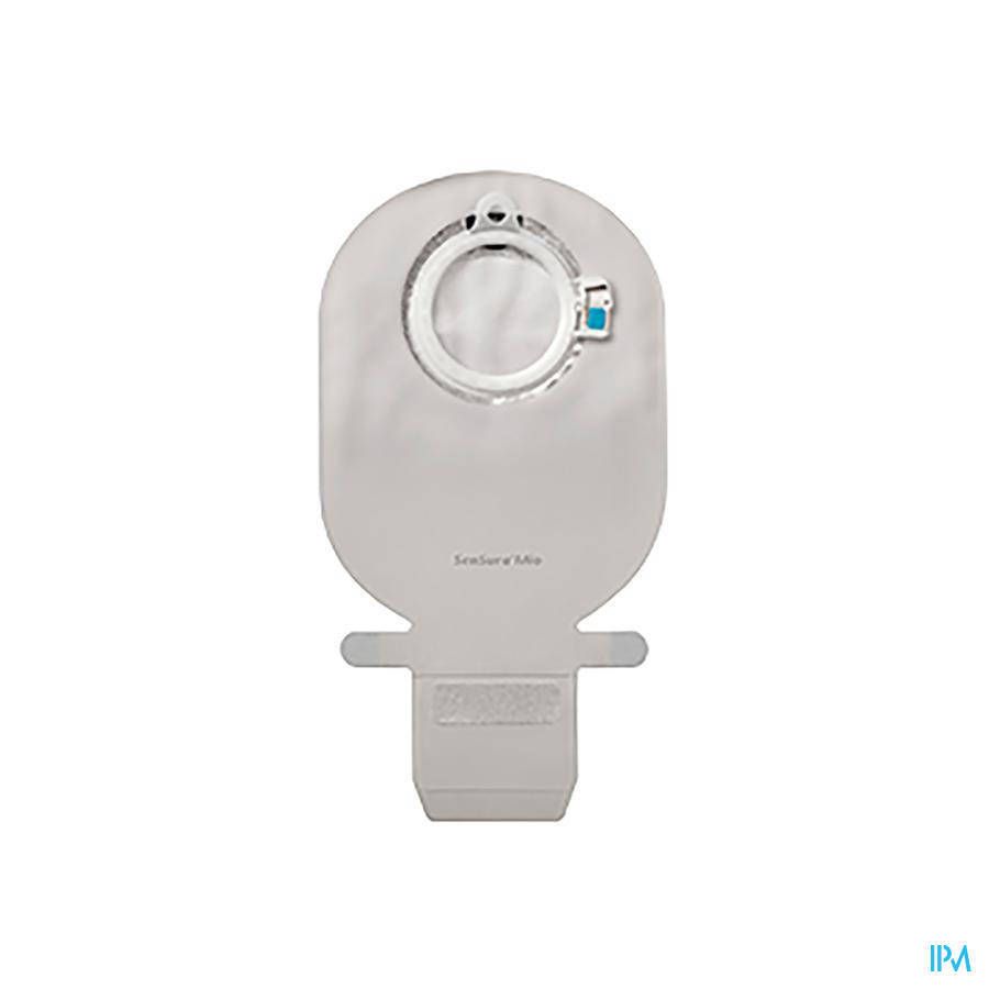 Poche pour stomie, ovale, transparente, avec fermeture à clic. Marque Sensura Mio.
