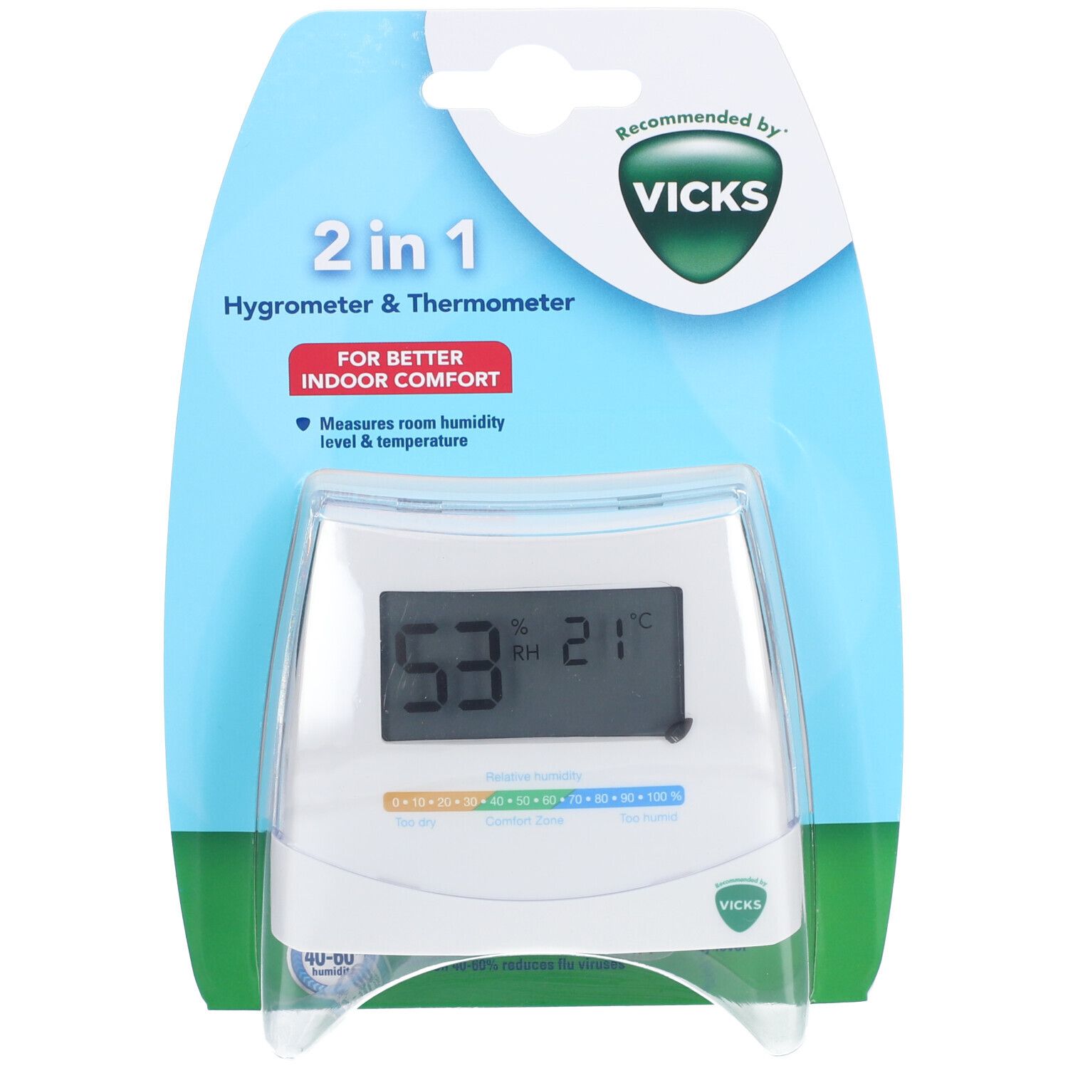 Vicks 2-in-1 Hygrometer & Thermometer.
