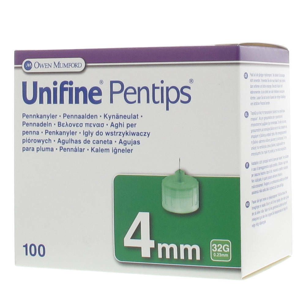 Unifine® Pentips® Aiguilles pour stylos stérile 32G 4mm An3541