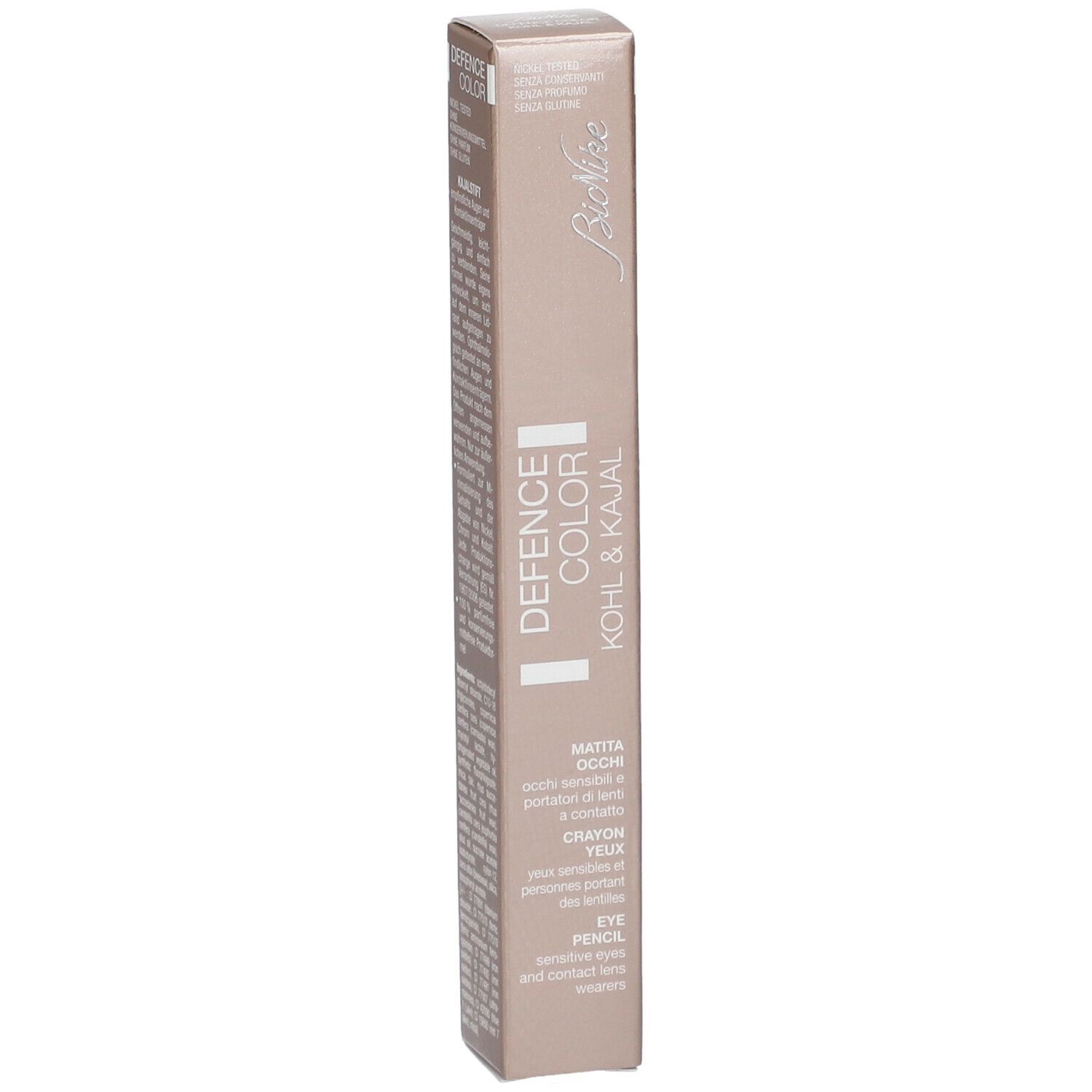 BioNike DEFENCE COLOR KOHL&KAJAL Kajalstift 101. Beige verpakking. Productinformatie.
