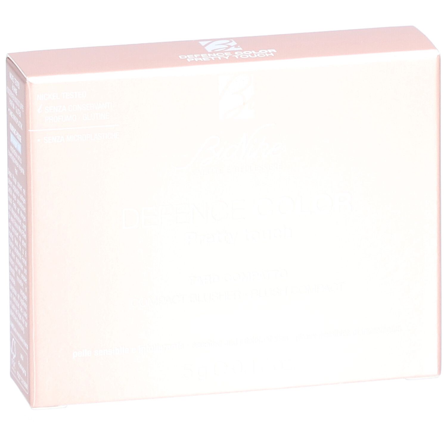 Kompakt-Blusher-Verpackung. Nur die Verpackung ist sichtbar.