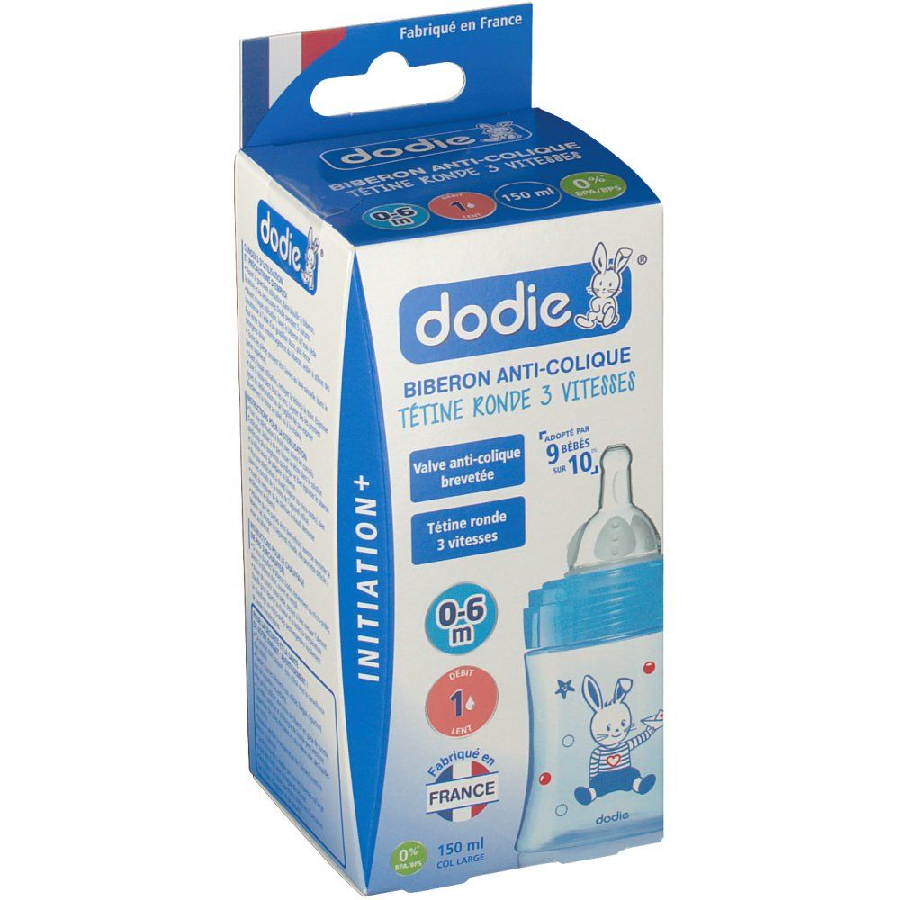 Dodie Feeding Bottle Initation+ Blue Pacifier 1 Hole