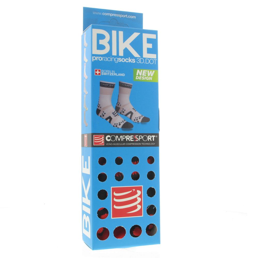 Compressport Proracing Chaussettes Bicyclette Bl/Re Taille 5
