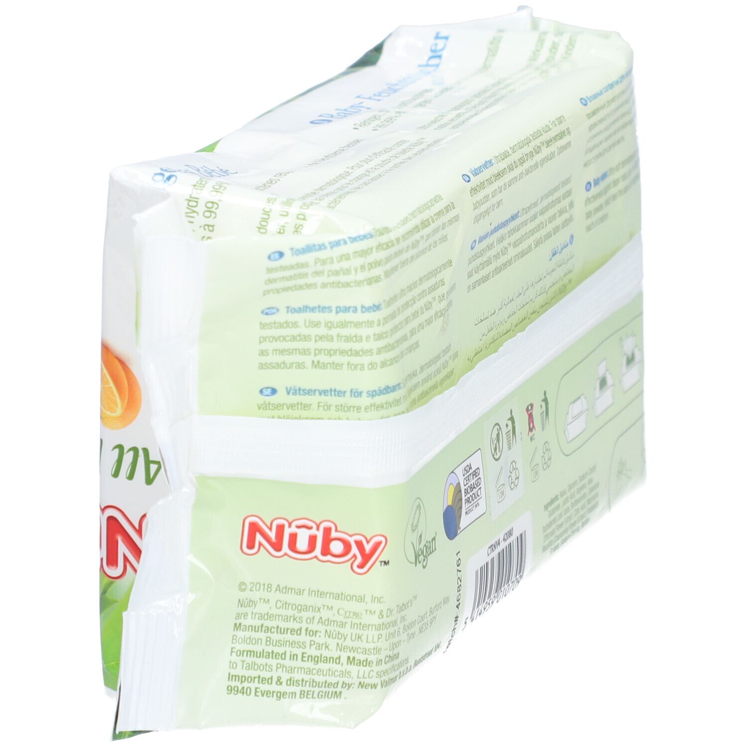 Nûby Feuchttücher Zitrone