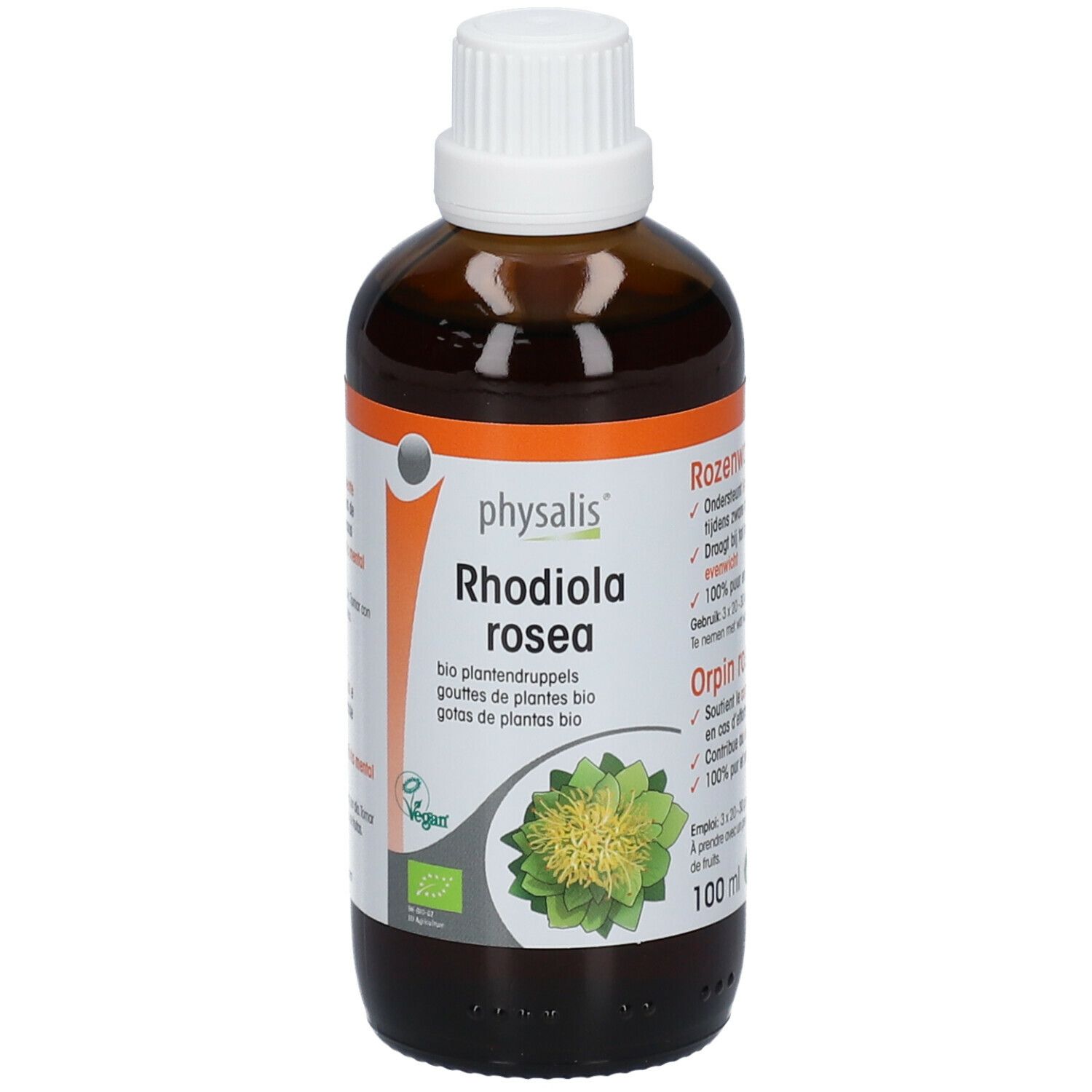 physalis® Rhodiola rosea Gouttes de plantes Bio