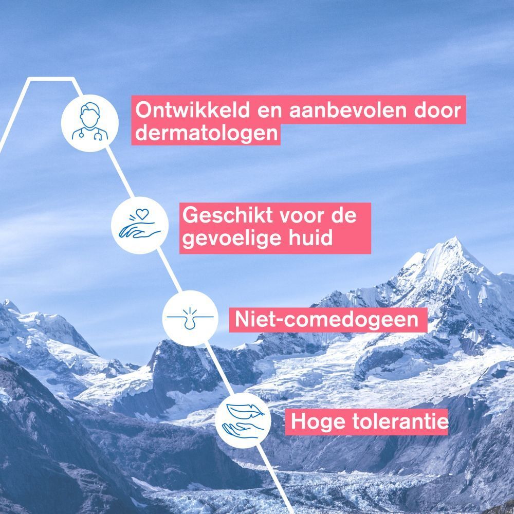 Uriage Roséliane Crème. Tekst en logo's. Aanbevolen door dermatologen, voor gevoelige huid.