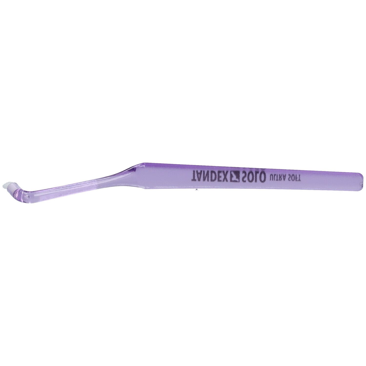 Brosse interdentaire violette avec l'inscription Tandex Solo Ultra Soft.