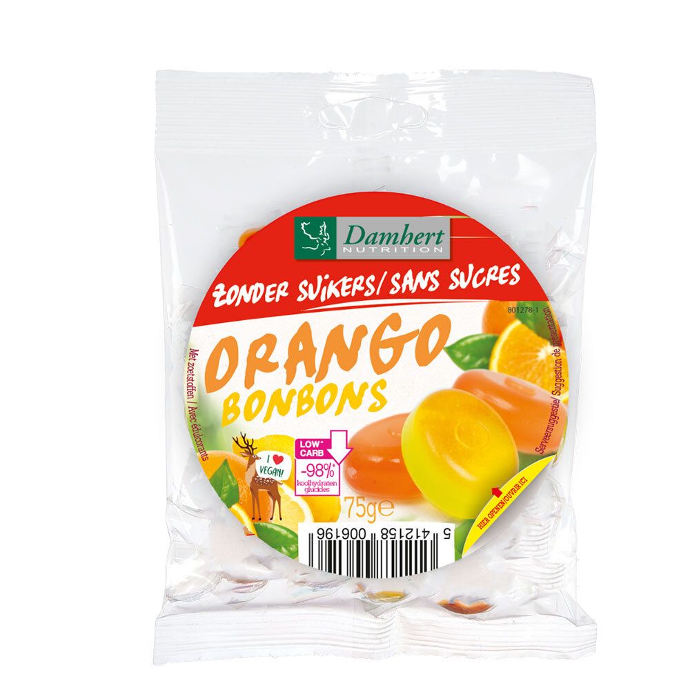 Damhert Orangen Bonbons zuckerfrei