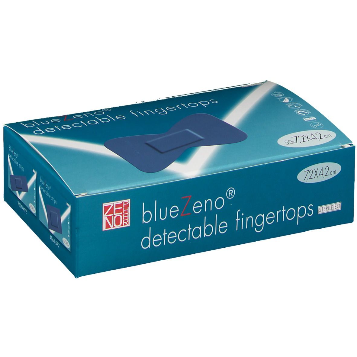 Bluezeno Detectable Fingertop Stérile 7,2cm x 4,2cm